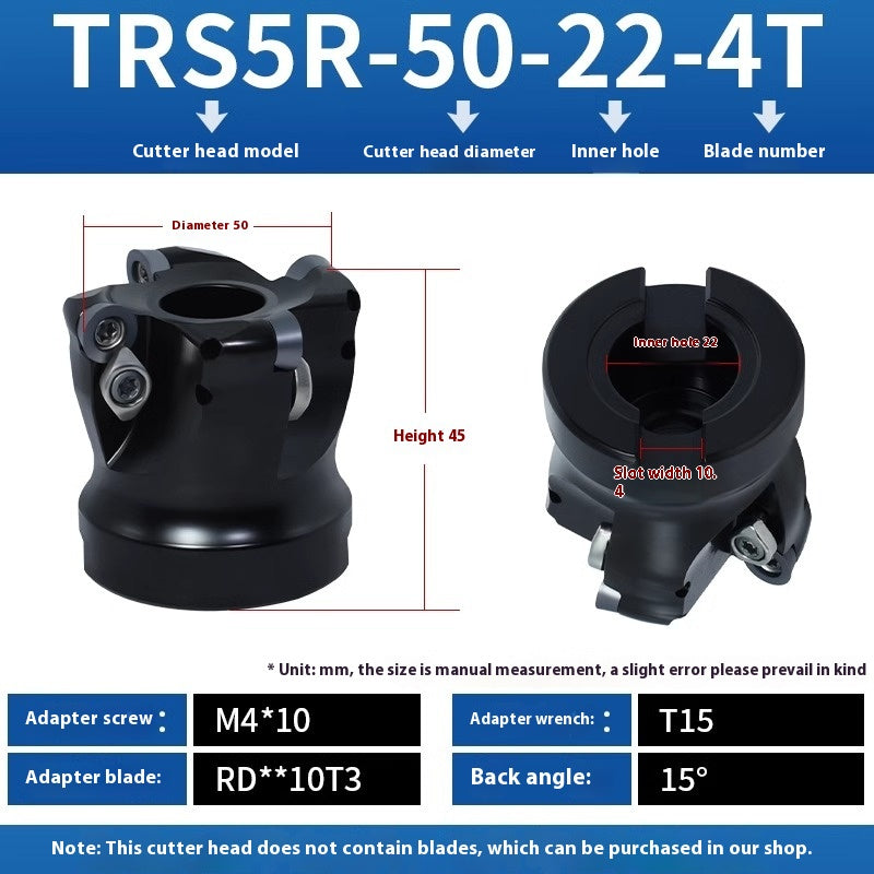2078-CNC EMR round nose milling cutter head 50R5 plane finishing milling machine cutter head machining center 80/160/63R6 flying cutter head Shandong Denso Pricision Tools Co.,Ltd.